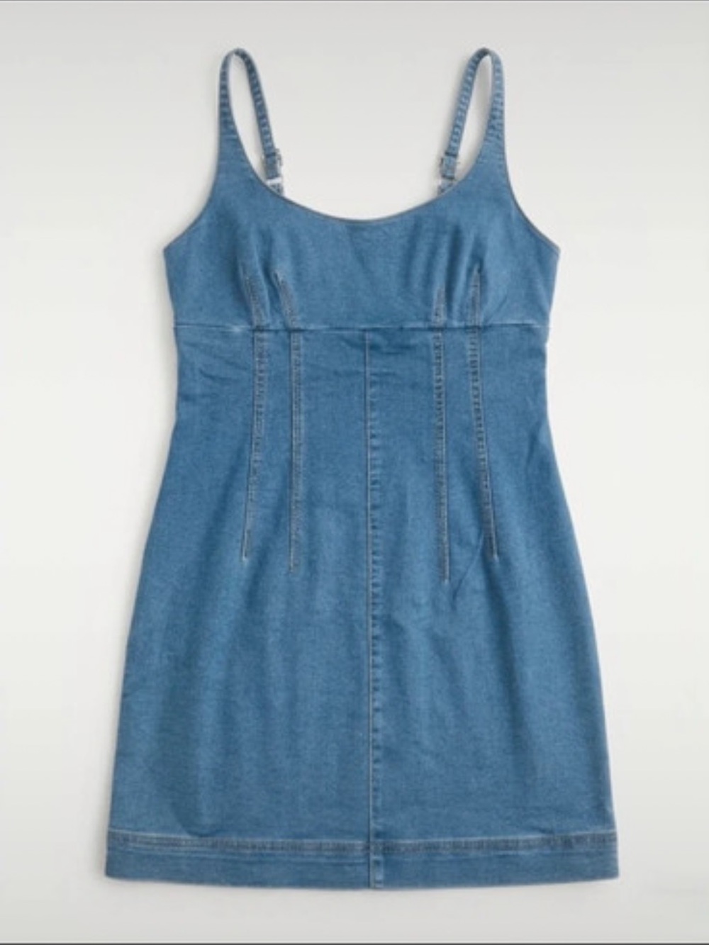 No Boundaries Blue Denim Slip Mini Dress